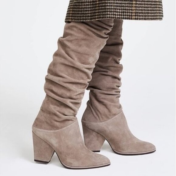 Stuart Weitzman Suede Slouchy Smashing Boots
